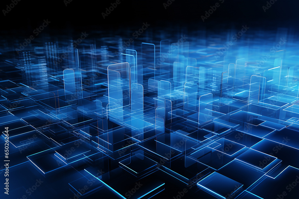 Modern abstract background in blue tones, Generative AI image Modern abstract background in blue tones, Generative AI image