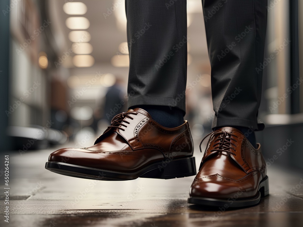 Man brown shoes fashion
