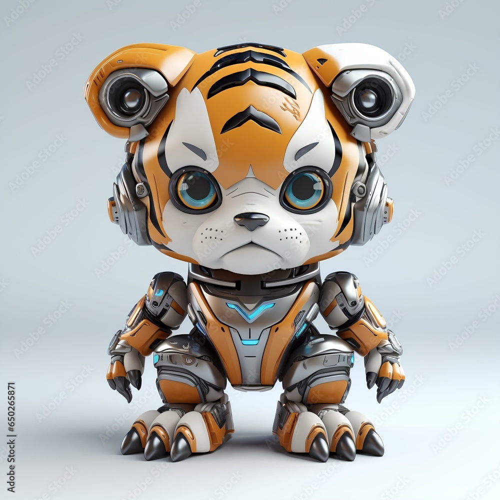 3D cartoon character animal robot