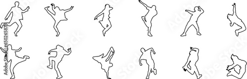 black and white silhouettes of a person with a tattoo dance