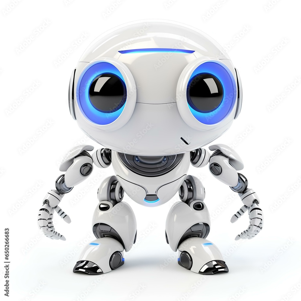 cute little robot 3D cartoon character