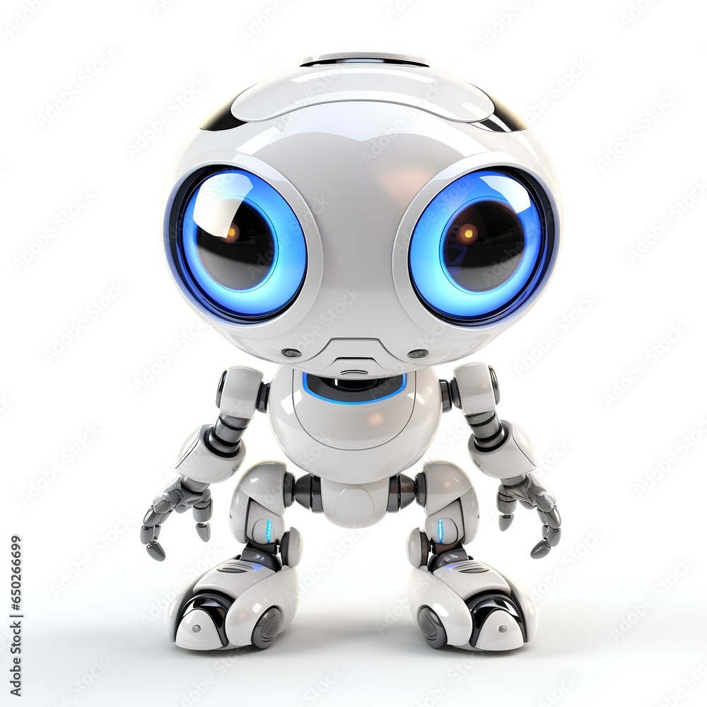 cute little robot 3D cartoon character cute little robot 3D cartoon character