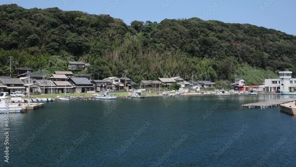 Fishermen houses, Ainoshima Island, Shingu, Japan