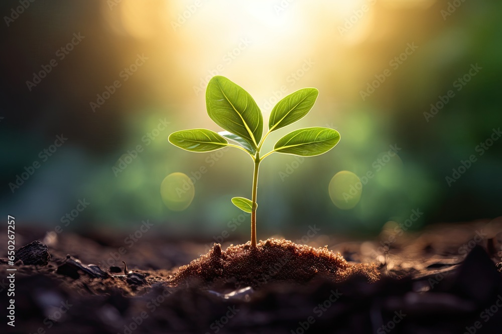 Essence of life. Sprouting seedling. Nature renewal. Birth of tiny plant. Green tree beginning. Miracle of growth. Promise of new season Essence of life. Sprouting seedling. Nature renewal. Birth of tiny plant. Green tree beginning. Miracle of growth. Promise of new season