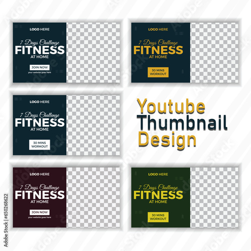  vector modern YouTube thumbnail design