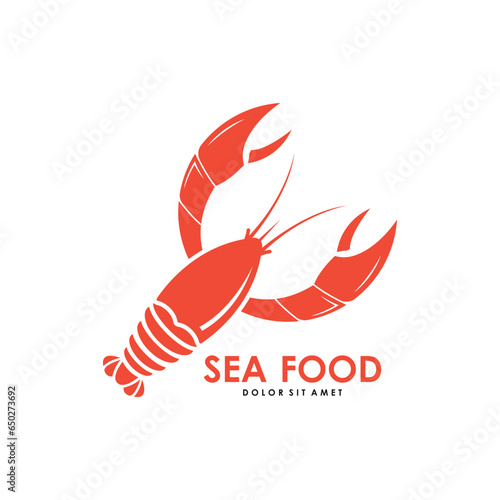 Lobster Logo Simple Design Template