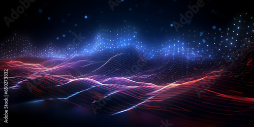 A rippled wave digital background are visualization of big data - an abstract rendering with binary zeros and ones an abstract white background creative digital sound waves - dark colored