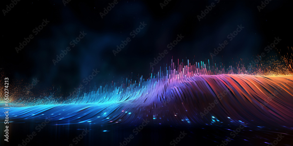 A big wave digital background are visualization of big data - an ...