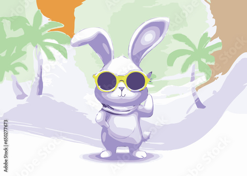 ピンクのウサギ