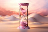 An Hourglass With Pink Sand Inside