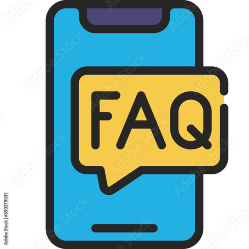 FAQ Message Mobile Icon