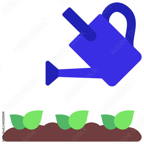 Watering Can Over Plants Icon