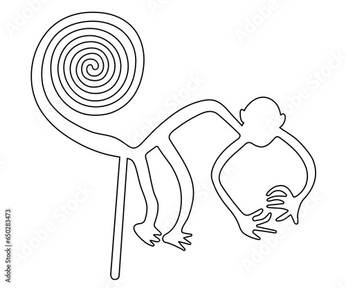 Geoglyph of the Monkey, The Nazca Lines, Nazca Desert, Peru
