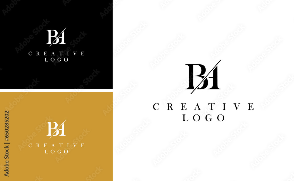 Luxury Letter BA Logo Design, Consulting Company Logotype Template