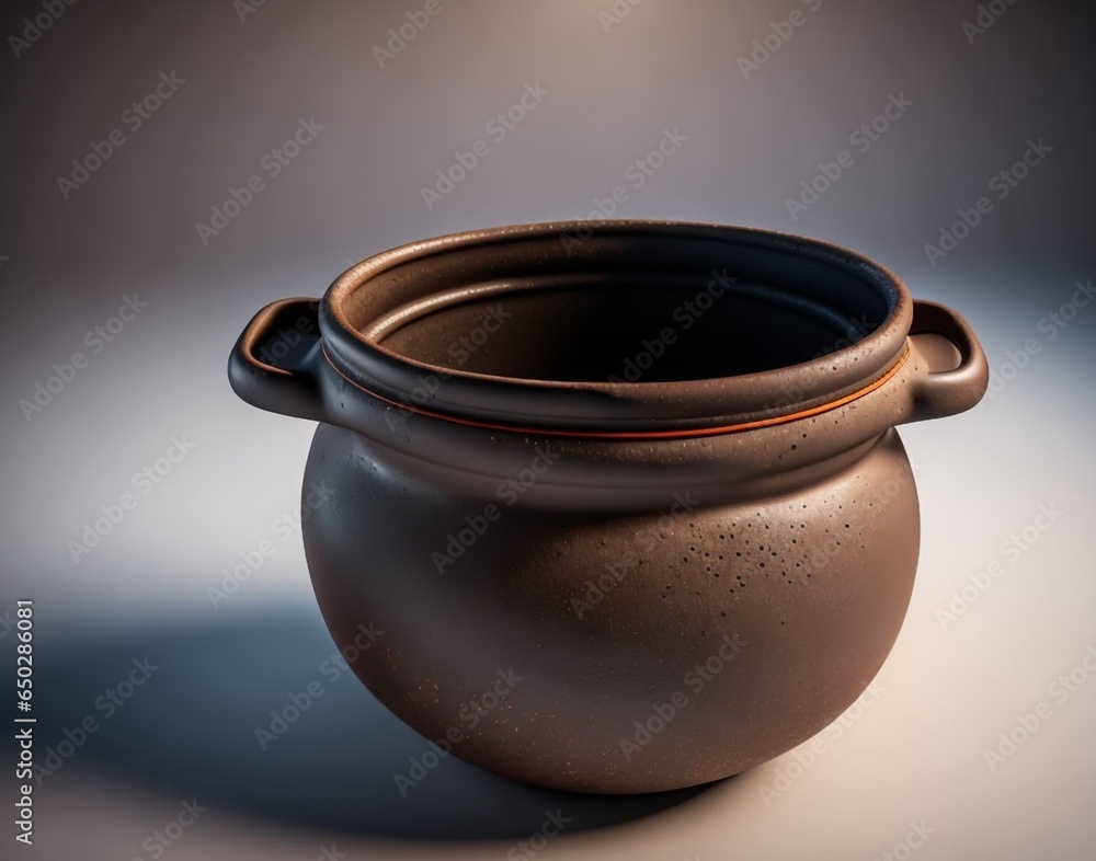 A homemade brown empty bowl A homemade brown empty bowl