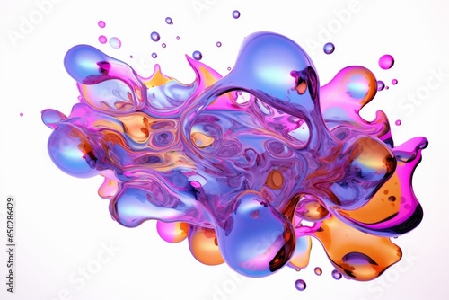 Colorful liquid splash, 3d render, Generative AI