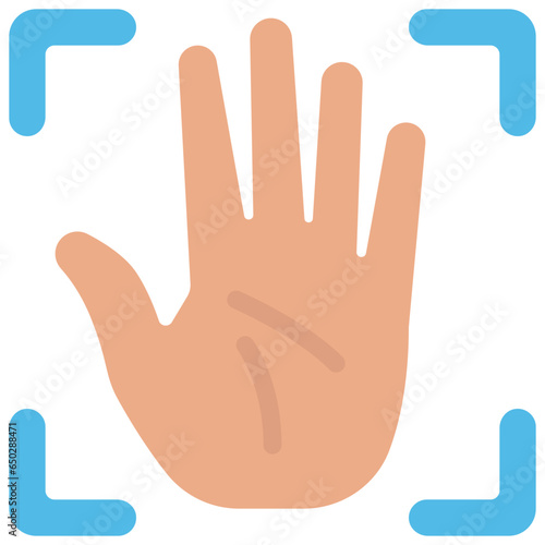 Hand Palm Scanning Icon