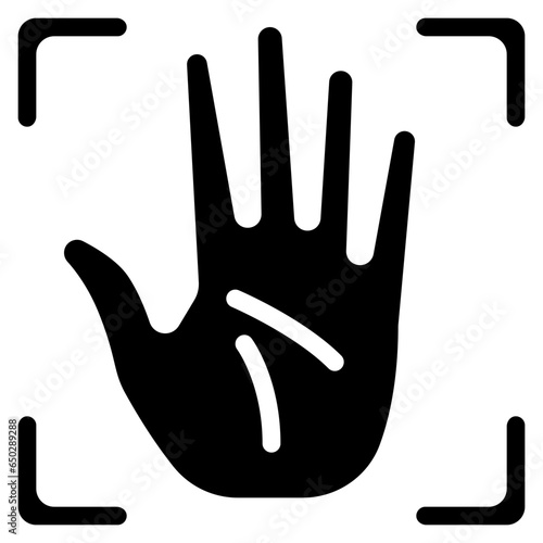 Hand Palm Scanning Icon