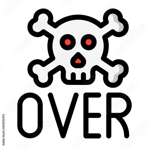Game over Vector Icon Design Illustration