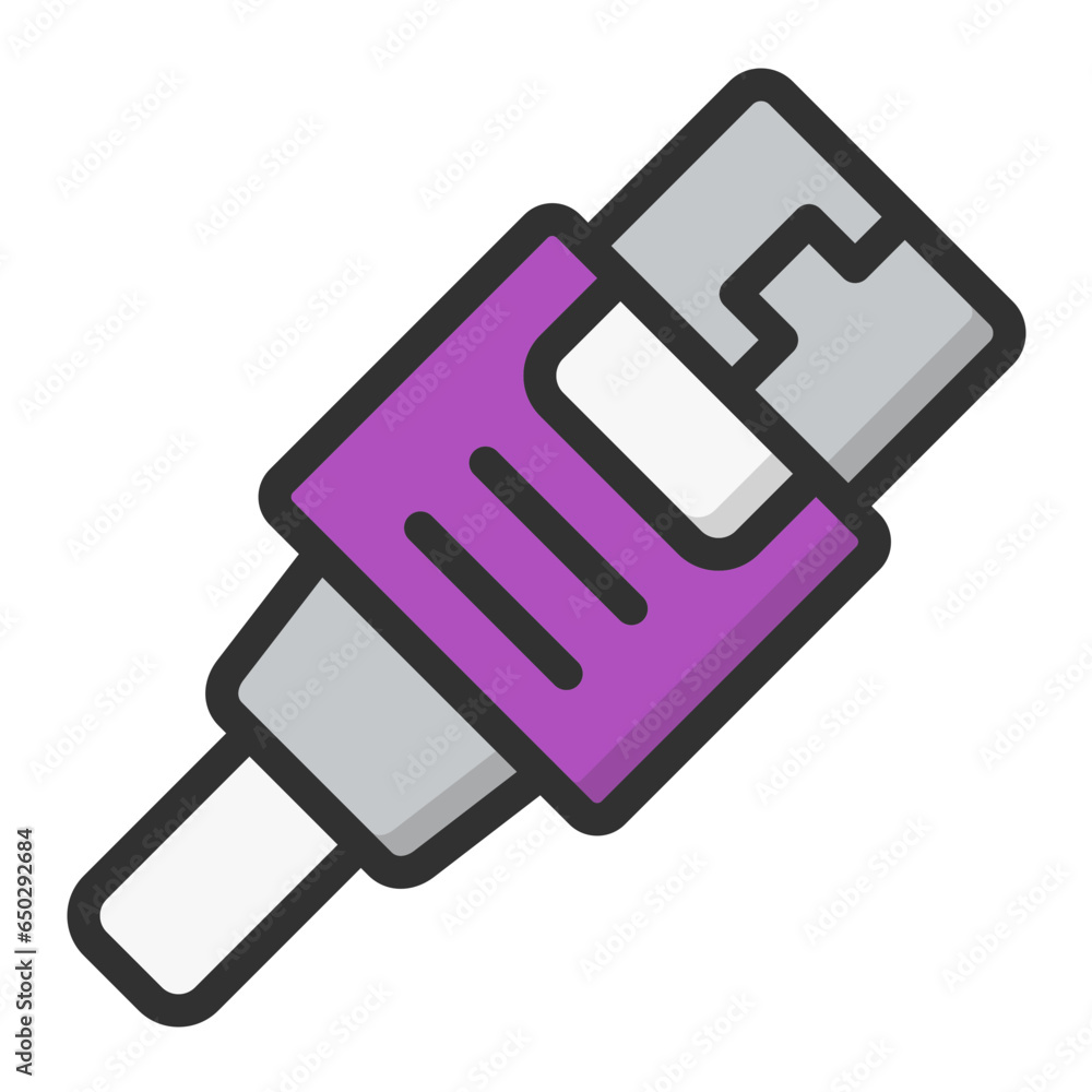 Usb cable Vector Icon Design Illustration Usb cable Vector Icon Design Illustration