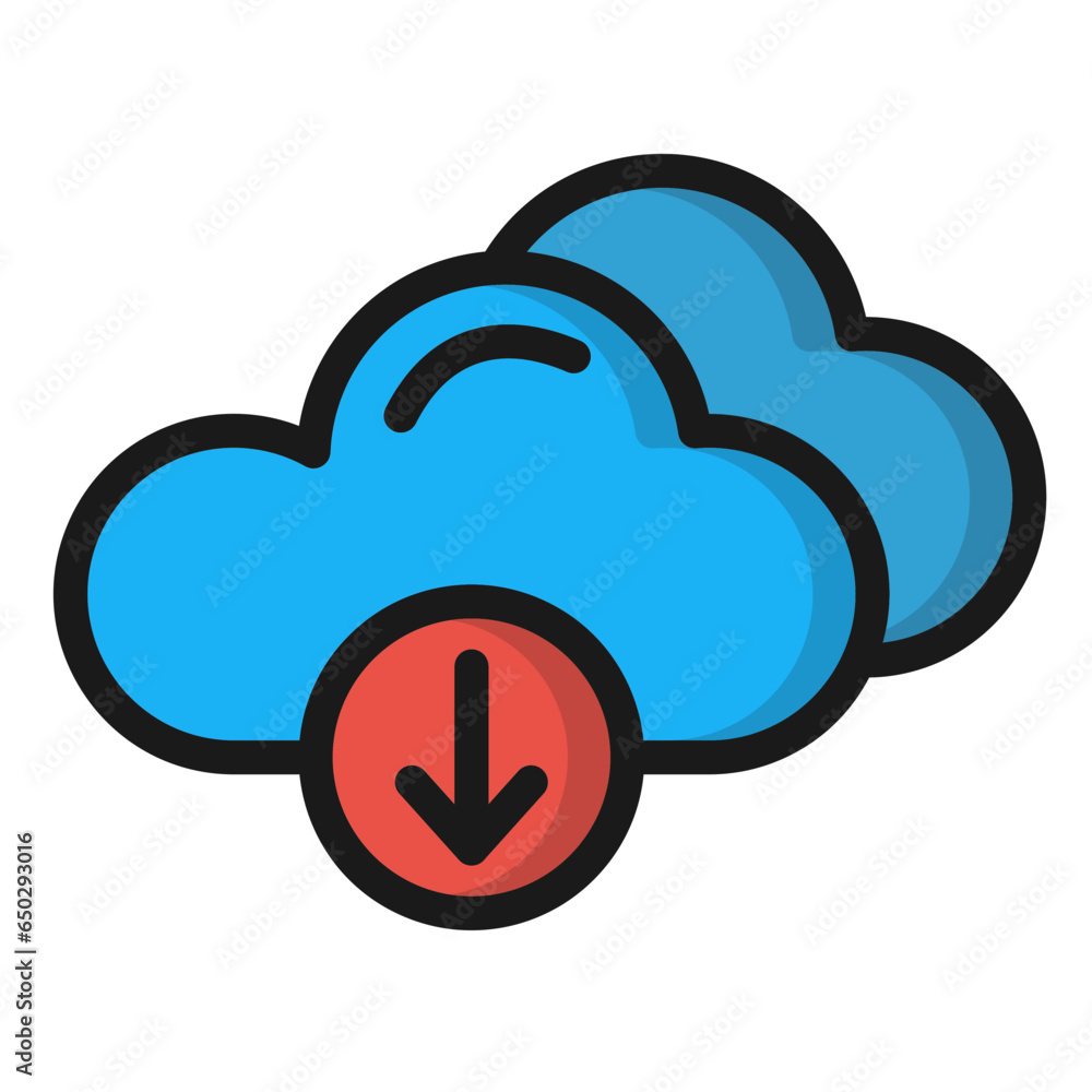 Cloud Download Vector Icon Design Illustration Cloud Download Vector Icon Design Illustration