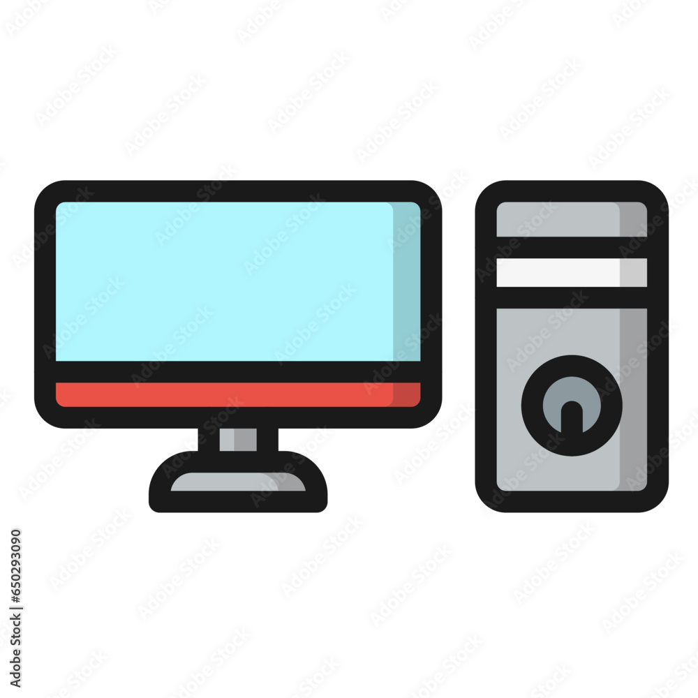 Pc Vector Icon Design Illustration Pc Vector Icon Design Illustration