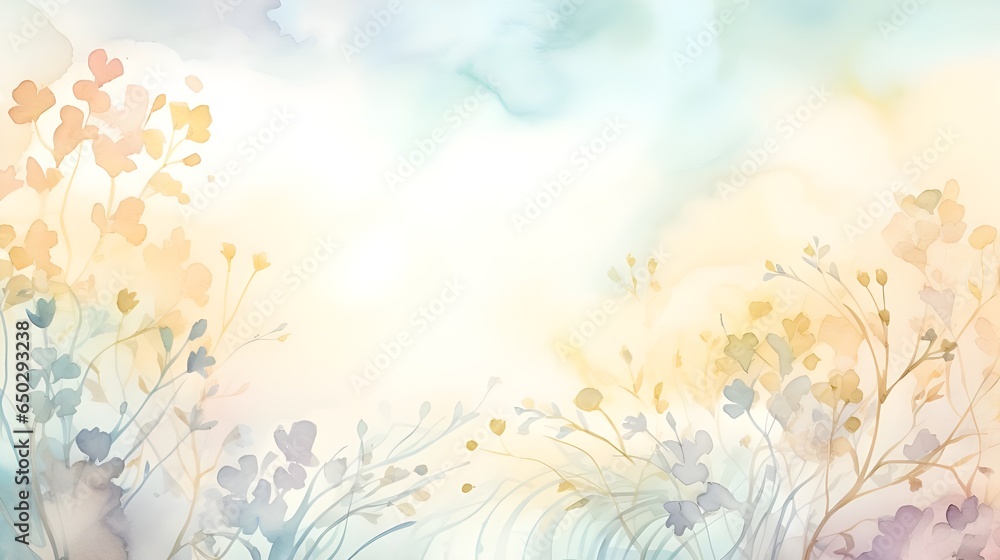 spring flower background design, watercolor, muted and subtle color, with copy s[ace spring flower background design, watercolor, muted and subtle color, with copy s[ace