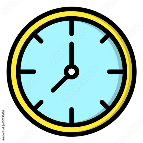 Wall Clock Vector Icon Design Illustration