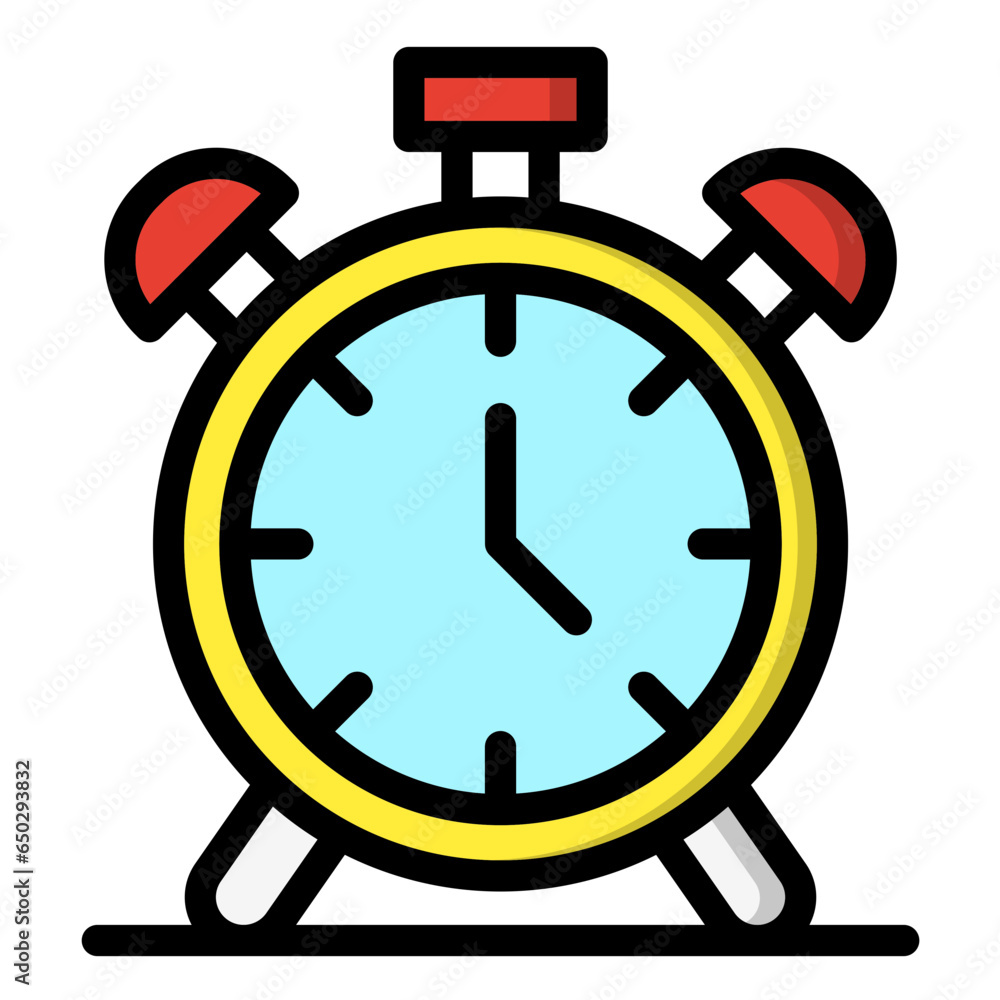 Alarm Clock Vector Icon Design Illustration