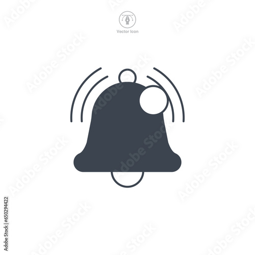 Bell. notification icon symbol vector illustration isolated on white background