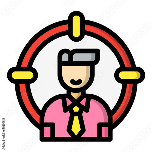 Head Hunting Vector Icon Design Illustration