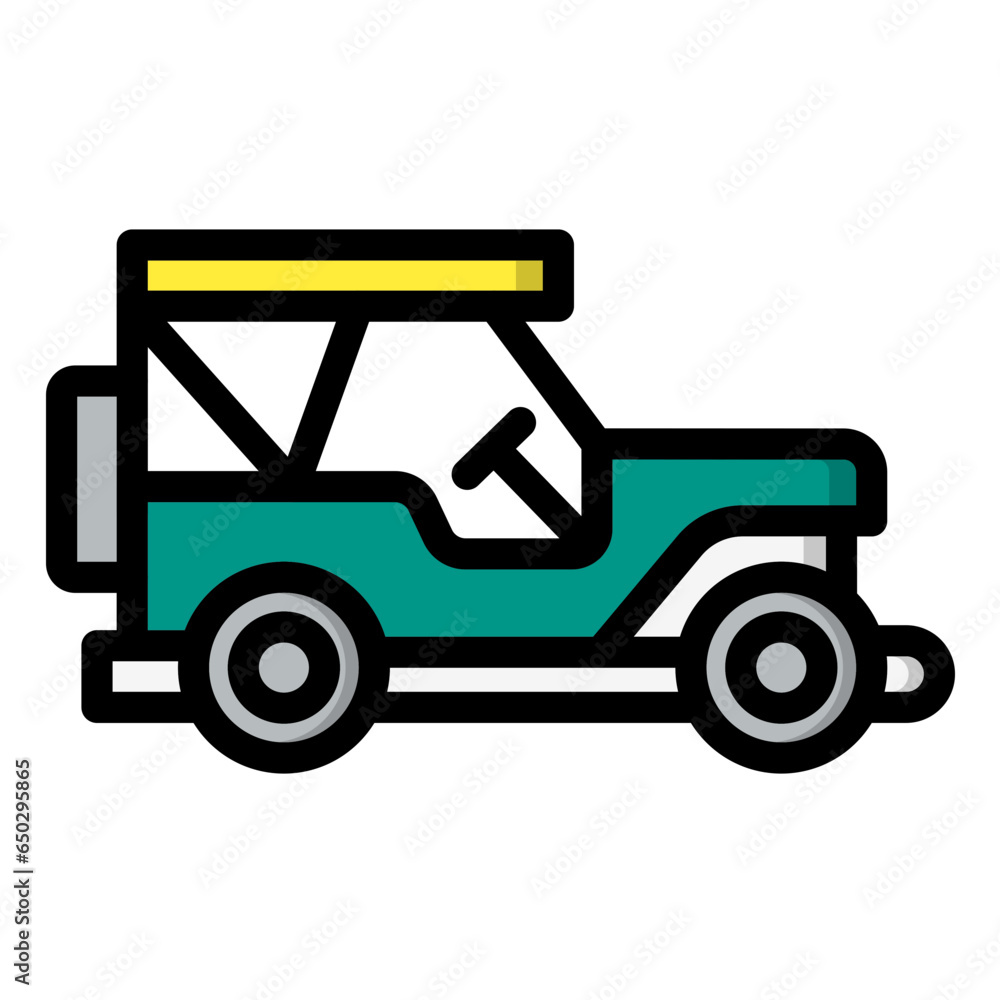 Jeep Vector Icon Design Illustration