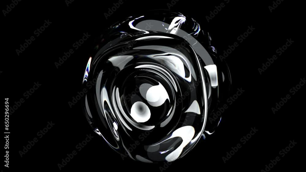 3d render abstract art video animation with surreal glass sphere or ball in deformation transformation process with dispersion rainbow color spectrum prism effect on isolated black background 3d render abstract art video animation with surreal glass sphere or ball in deformation transformation process with dispersion rainbow color spectrum prism effect on isolated black background