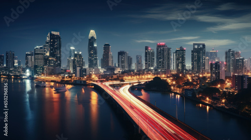 Bangkok City Thailand long exposure