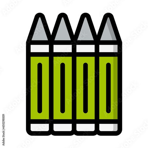 Crayons Vector Icon Design Illustration