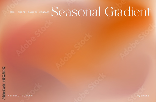 Trendy gradient warmth autumn fluid wave background, colorful abstract liquid. Orange design wallpaper for banner, poster, cover, flyer, presentation, advertising, landing page