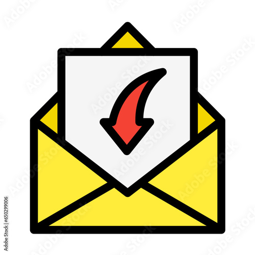 Receive Mail Vector Icon Design Illustration