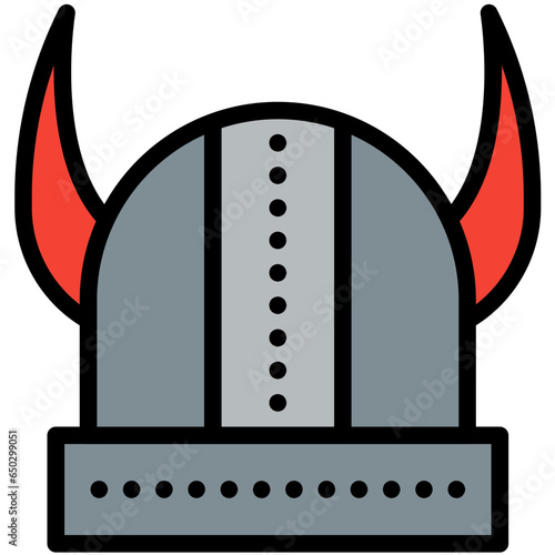 Viking helmet Vector Icon Design Illustration