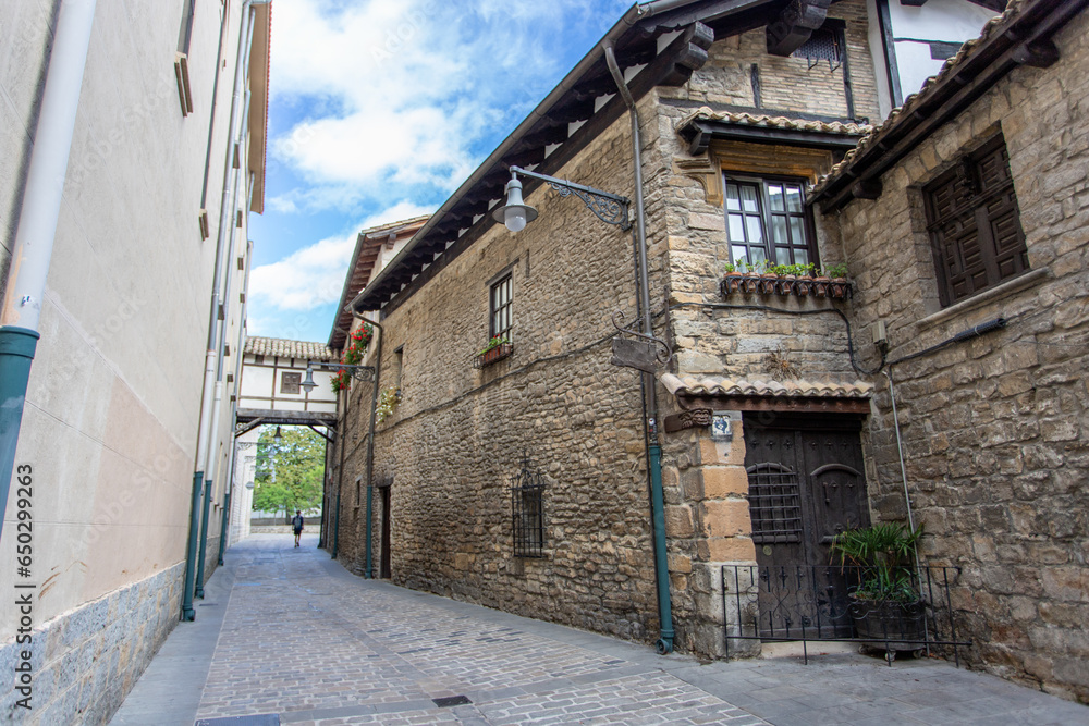 Street in the town of Pamplona Street in the town of Pamplona