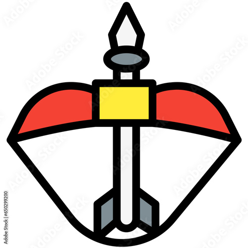 Crossbow Vector Icon Design Illustration