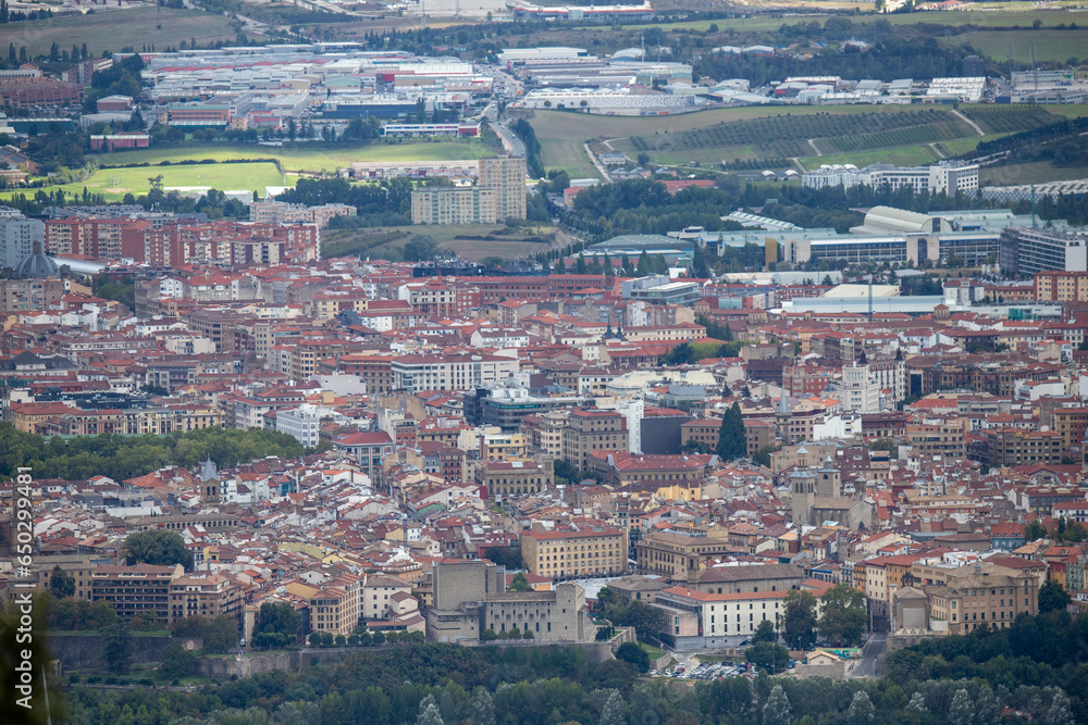 City skyline of Pamplona in Spain