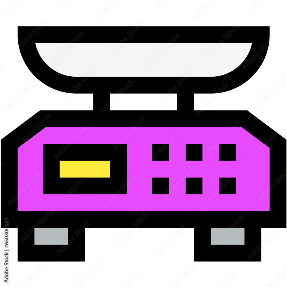Weight Scale Vector Icon Design Illustration Weight Scale Vector Icon Design Illustration