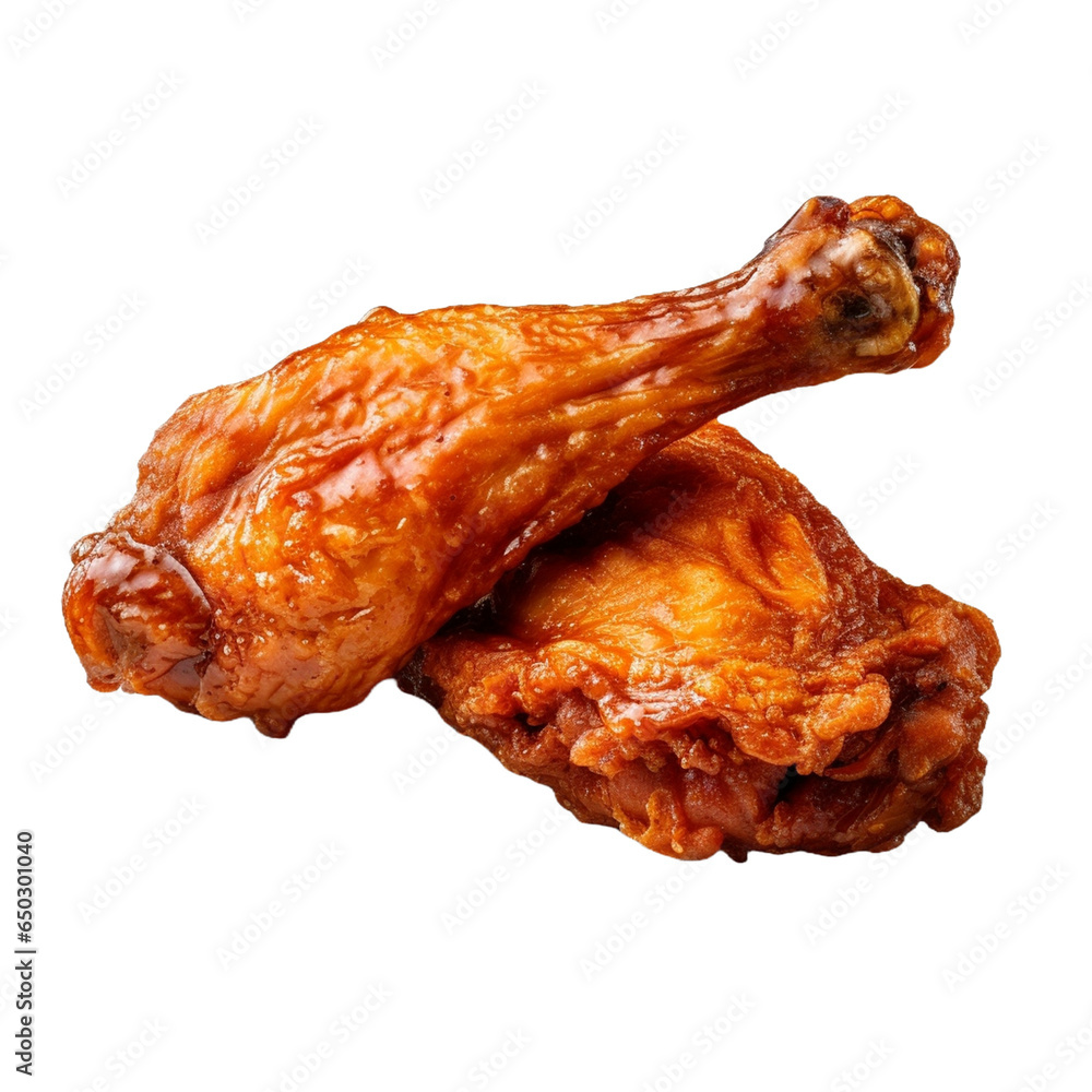 grilled or fried chicken cutout on transparent grilled or fried chicken cutout on transparent