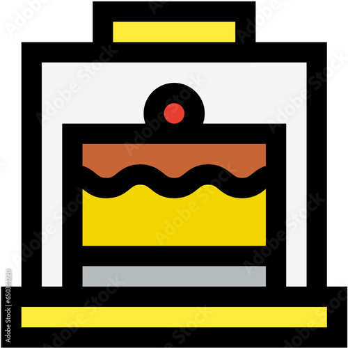 Cake Dome Vector Icon Design Illustration