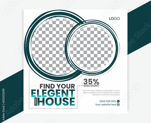 Business Social Media Post Design Template Vector Corporate Poster Banner Design, Real Estate Poster.