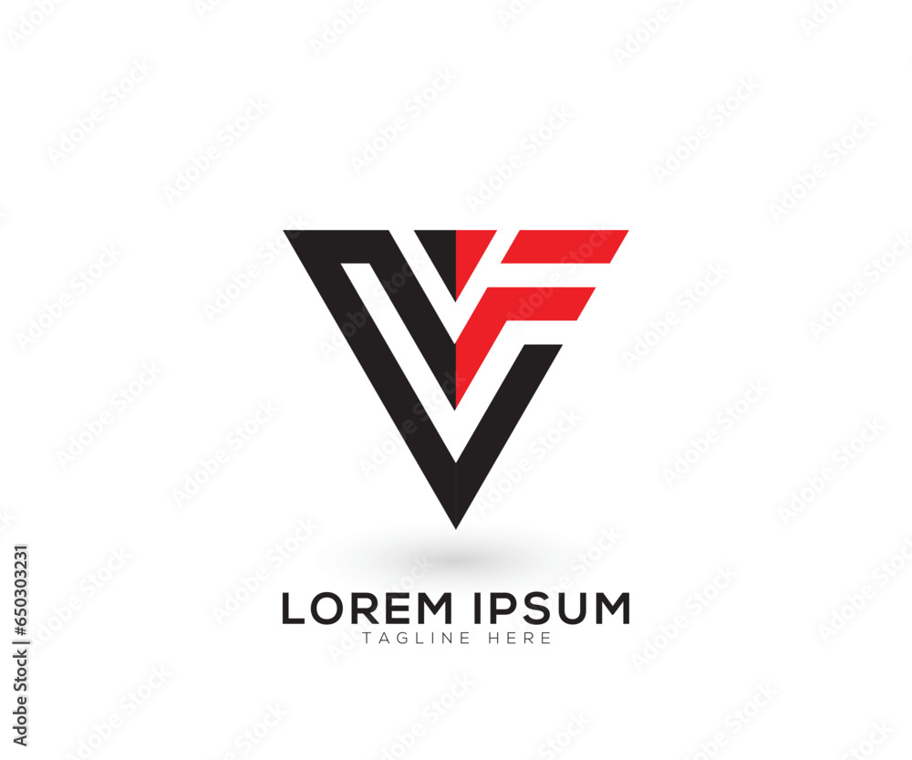 Creative VF letter logo design concept vector template Creative VF letter logo design concept vector template