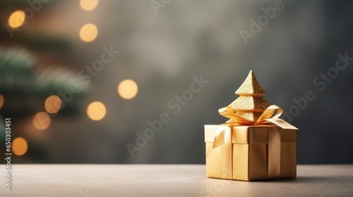 Christmas gift boxes with ornaments