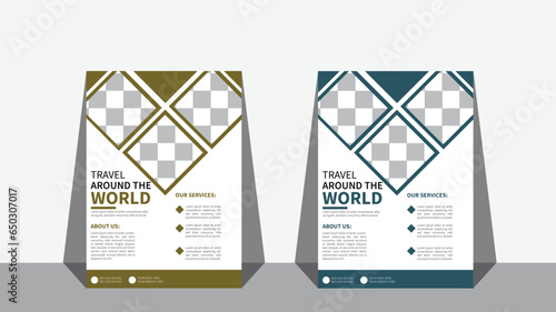 Creative corporate business travel template for your trip with fully editable template.