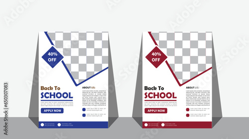 Minimalist corporate educational, school, college, leaflet, advertising flayer template, a4 editable simple flayer.