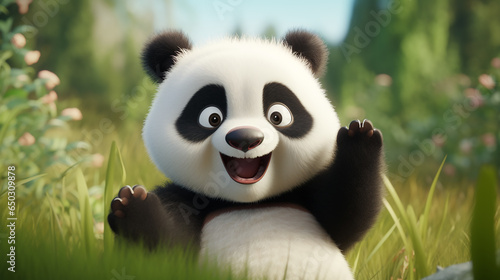 panda engraçado